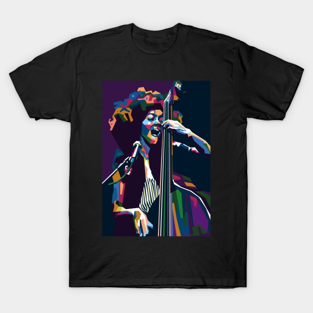 abstract popart Jazz spalding in WPAP T-Shirt by smd90